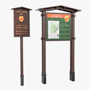 information boards 3D model