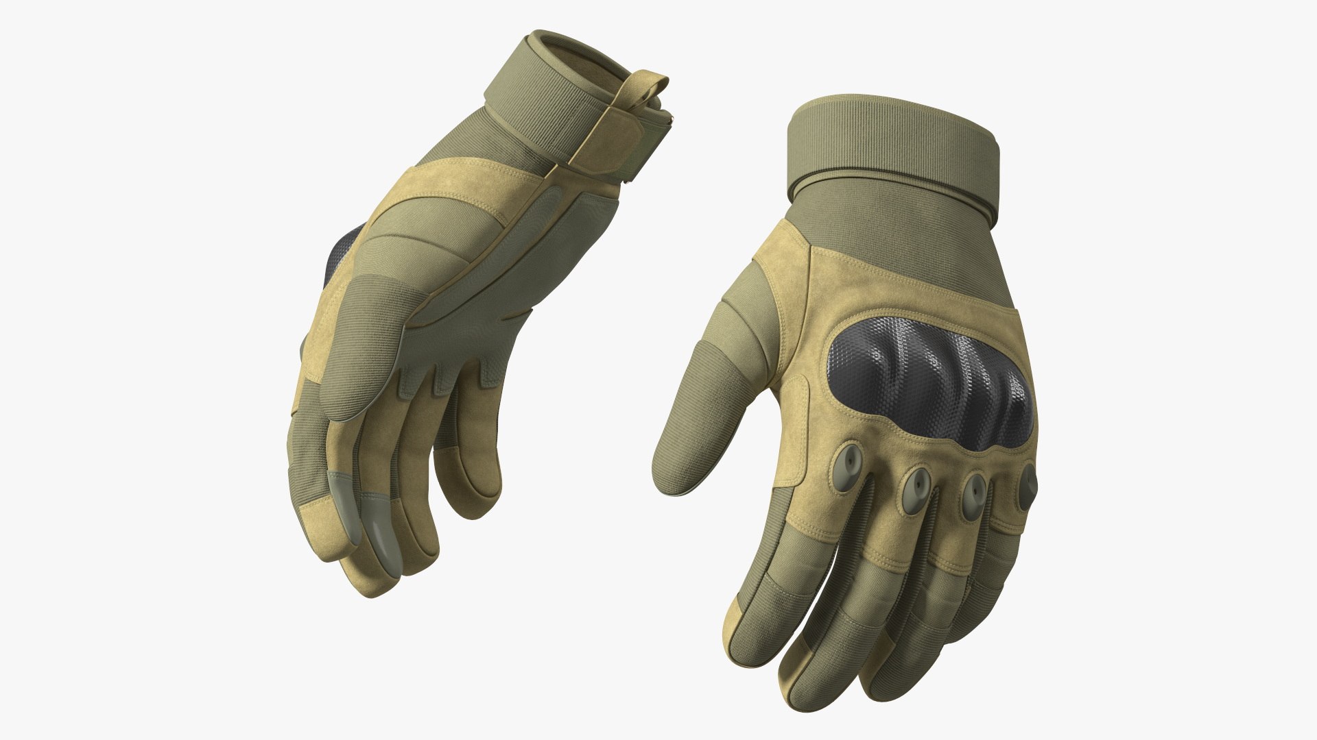 Tactical Military Gloves Collecion 3D model preview