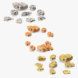 3D Precious Nuggets Collection