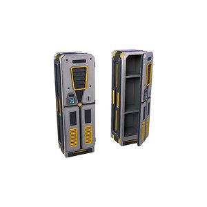 SCI-FI Locker V1 Futuristic Storage Game Ready PBR