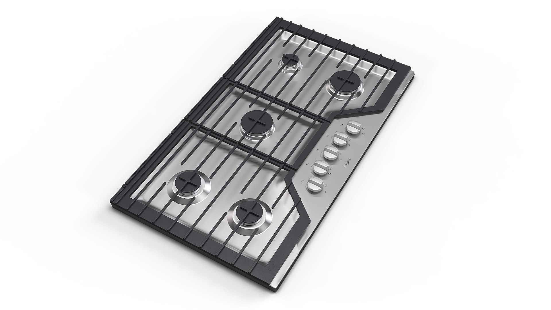 Whirlpool Gas Cooktop WCG55US6HS 3D Model TurboSquid 2229609