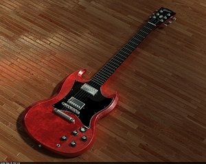sg guitar 3d model