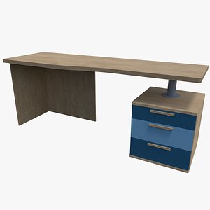 3D shelves desk model