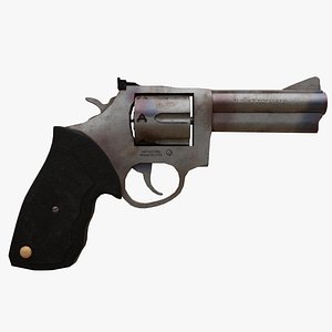 Old Damaged Revolver game ready