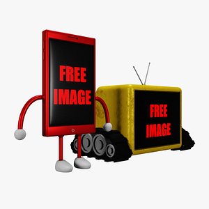 3D model robot tv