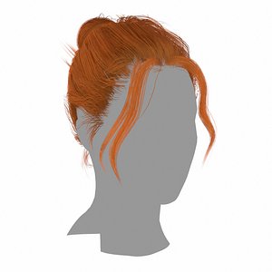 3D hairstyle layered hair loose model