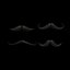 Modelo 3D de bigote de dibujos animados