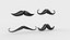 Modelo 3D de bigote de dibujos animados