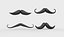 Modelo 3D de bigote de dibujos animados
