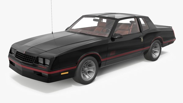 シボレー モンテカルロ SS クラシッククーペ ブラック（Maya 専用）3Dモデル - TurboSquid 2527657
