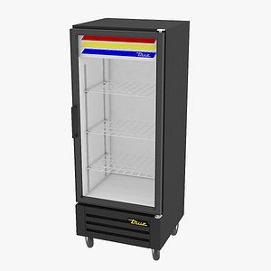 3d glass door refrigerator true