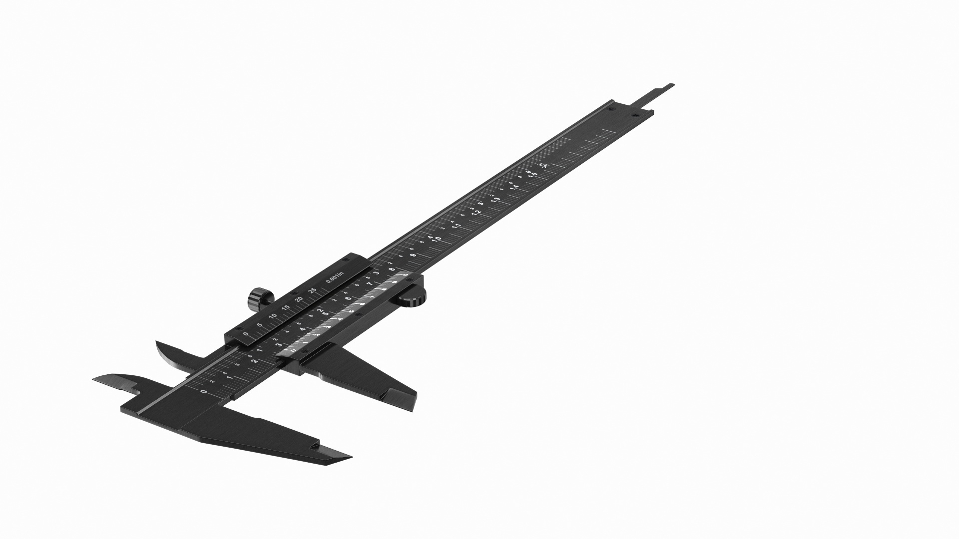 3D Black Steel Vernier Caliper - TurboSquid 1505537