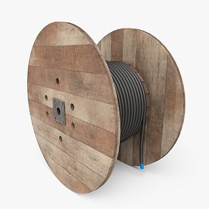 3D Cable Reel with Cable model