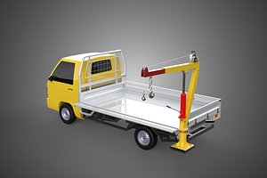 YELLOW WHITE DROP GATE BED SIDE DOOR JIB CRANE LIFT HOIST WINCH TRUCK PICKUP TYPE H62