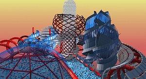 3d model futuristic townscapes