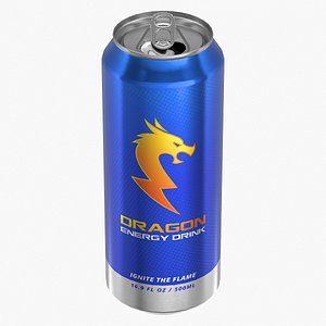 3D Open Energy Drink Can 500ml model