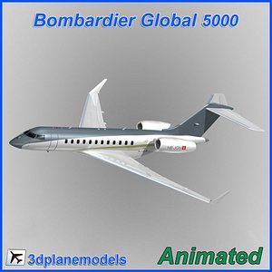 3d model bombardier global 5000 1 interior