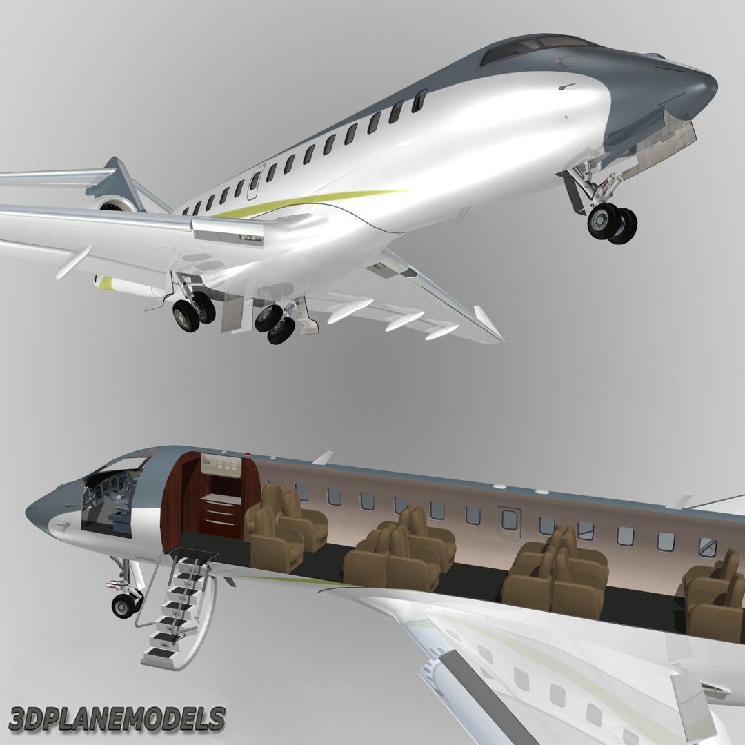 3d Model Bombardier Global 5000 1 Interior