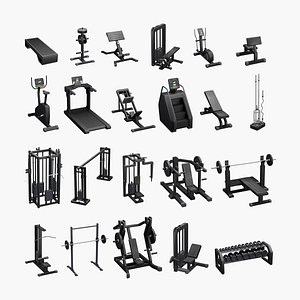Low Poly Gym Equipments
