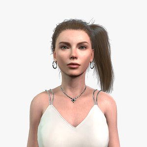 high quality female character 3D model
