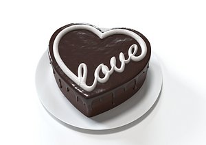 Heart Shaped Love Chocolate Cake 3