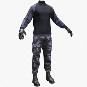 3D Military Style Clothes Pack 1a