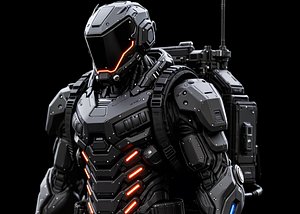 3D futuristic  design  soldier