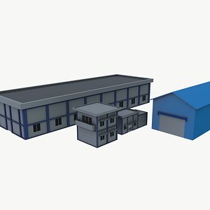 Industrial warehouse 3D model