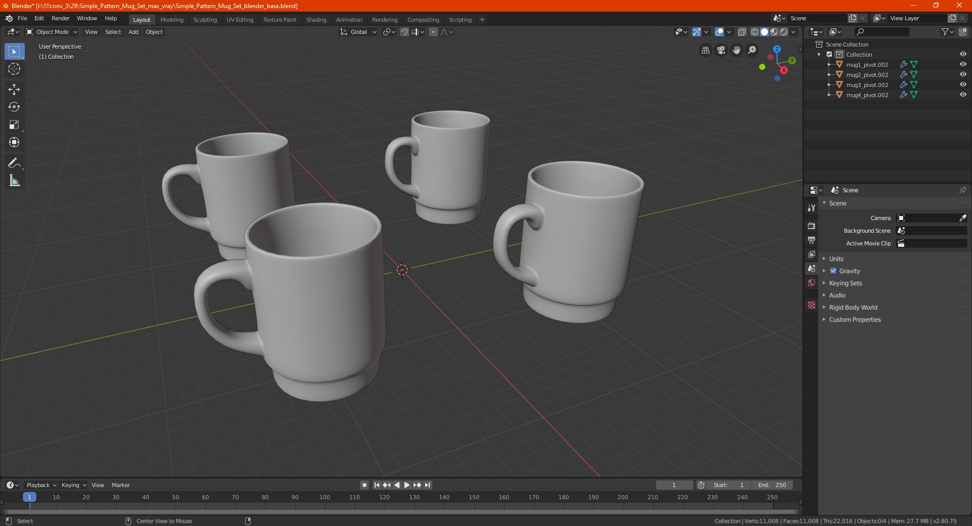 3D model simple pattern mug set https://p.turbosquid.com/ts-thumb/pk/yNlONc/HzObmfBO/simplepatternmugsetc4dmodel019/jpg/1594848859/1920x1080/fit_q87/4eb5dcb631728808db150540afeb4dcf8df2d8ad/simplepatternmugsetc4dmodel019.jpg