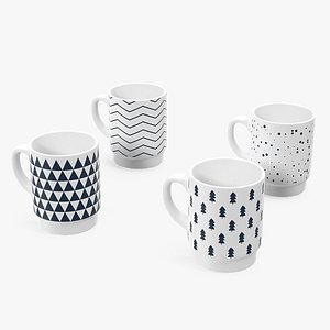 Simple Pattern Mug Set