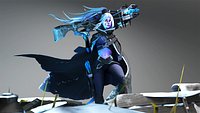 Drow Ranger Arcana Dota 2 3D model rigged face 100 shape keys
