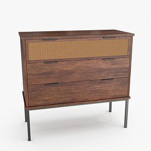 3D Abram Dresser Brown