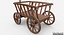 wooden cart 3d model