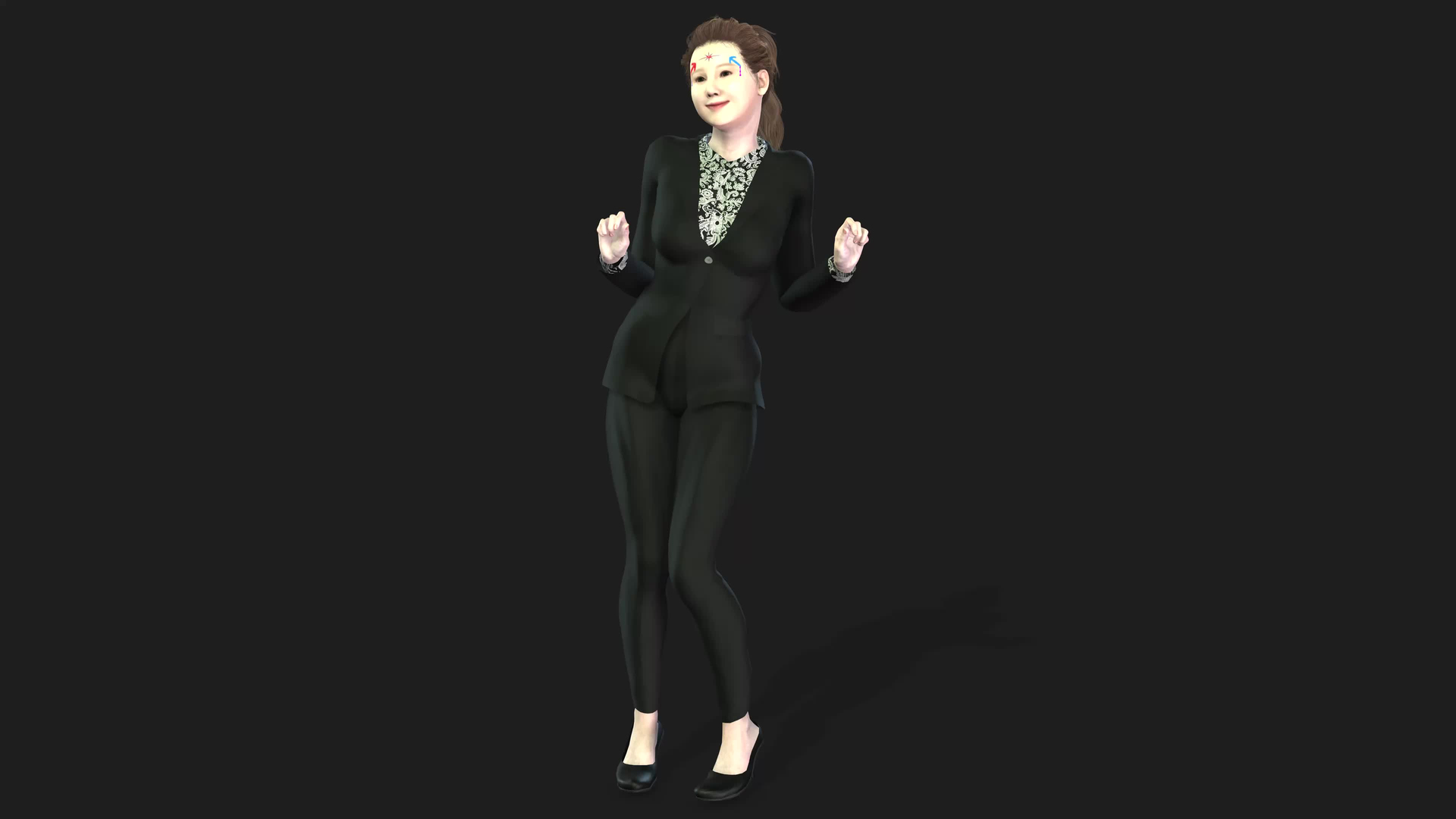 3D Japanese Business Woman - High-Quality 3D Character For Animations ...