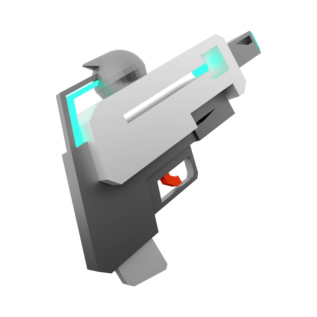 3D 3d Laser Gun Of The Future Low Poly Icon - TurboSquid 2046494