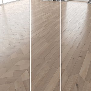 3D model parquet oak vergne brushed