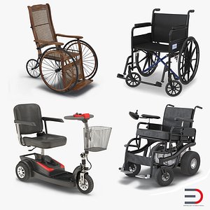 wheelchairs electric powered 3d 3ds