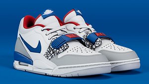 3D Air Jordan Legacy 312 True Blue model