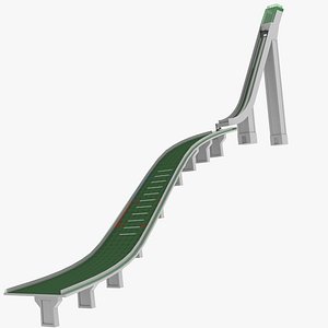 3D Summer Ski Jump Ramp
