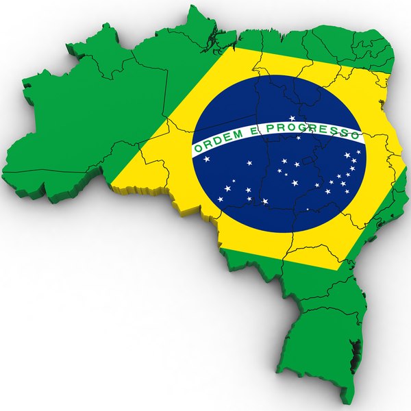 Mapa Político do Brasil Modelo 3D - TurboSquid 1301598