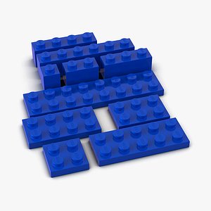 3d model lego bricks set 2