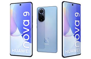 3D Huawei Nova 9 Starry Blue Low Poly