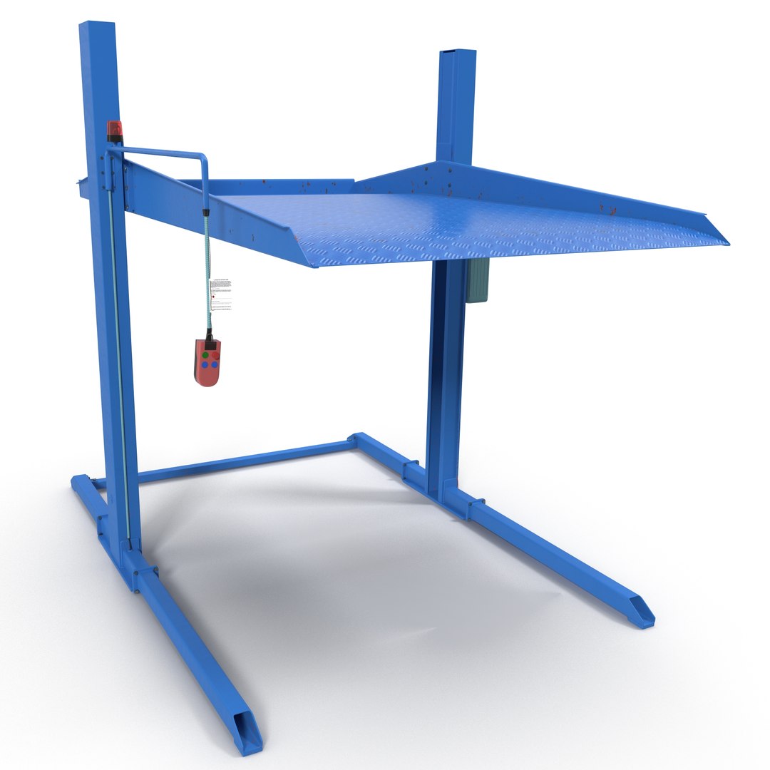 Two Post Parking Car Lift 3D model preview