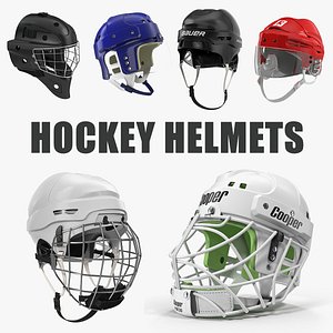 3D model hockey helmets 2
