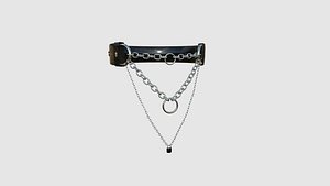 Choker Collar C05 Black Skull - Character Design Punk Gothic