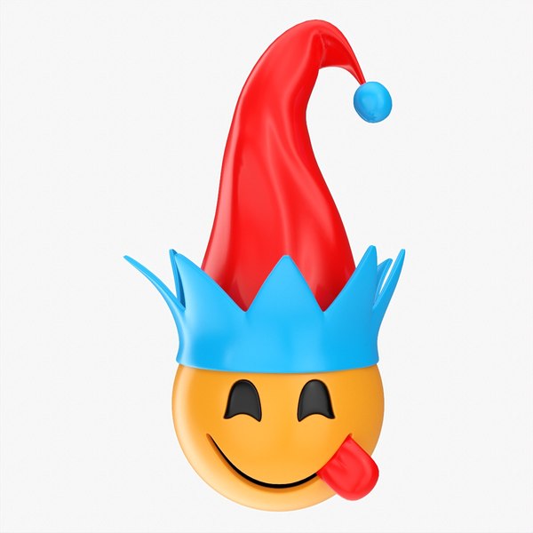 3D model Emoji 096 Yum with Elf hat