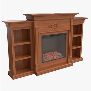 Electric Fireplace Glazed Pine Jennifer