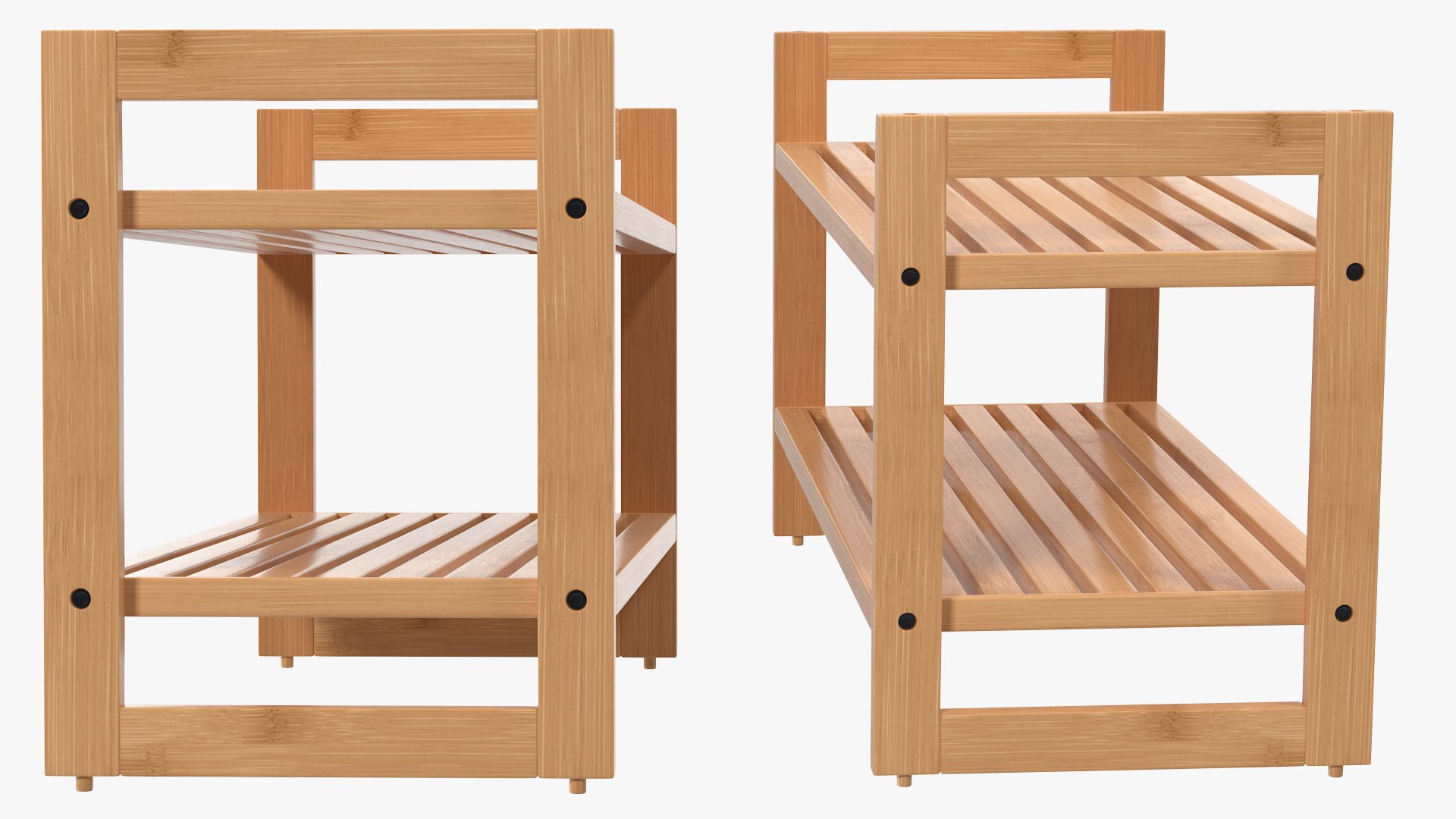 Wooden stackable shoe rack 3D model - TurboSquid 1521117
