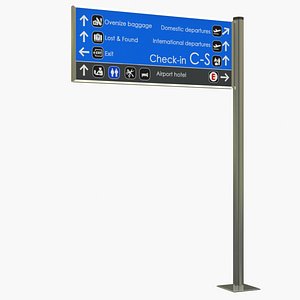 3D airport sign
