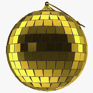3D model Discoball for Christmas Tree Gold